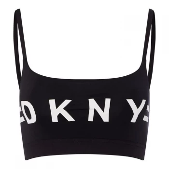 Image of DKNY Cotton Scoop Bralet - Black