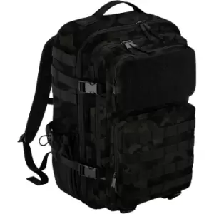 image of Molle Tactical Camo 35L Backpack (One Size) (Black/Green) - Bagbase