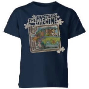 Image of Scooby Doo Mystery Machine Psychedelic Kids T-Shirt - Navy - 11-12 Years