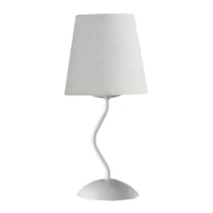 image of Onli Margot Table Lamp With Round Tapered Shade, White