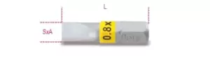 Image of Beta Tools 860LP 1/4" Hex Drive Individual Flat/Slotted Bit 0.5 x 3mm