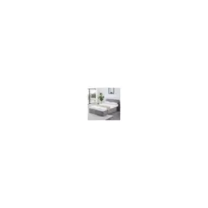 Image of Kosy Koala - Grey Velvet Ottoman Storage Bed Upholstered Fabric Under Bed Gas Lifting Storage Lined Headboard Bed - 4FT6 double