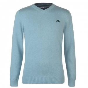 image of Raging Bull Raging V Neck Jumper - Sea Blue250