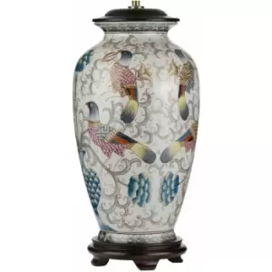 image of Loops - Table Lamp Hand Painted Oriental Colourful Birds LED E27 60W Bulb