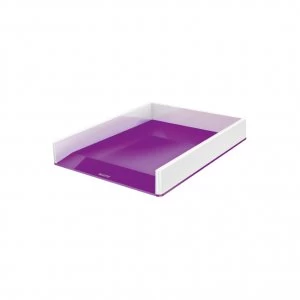 image of Leitz WOW Letter Tray Dual Colour WhitePurple 53611062