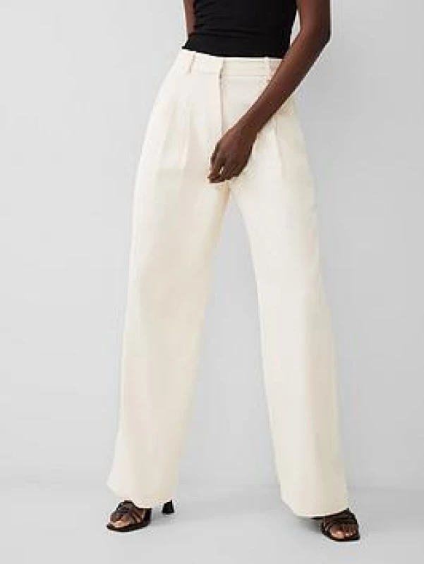 Image of French Connection Harry Suit Trousers - Cream Cream 12