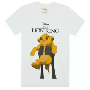 Image of The Lion King Womens/Ladies Circle Of Life Simba T-Shirt (S) (White)