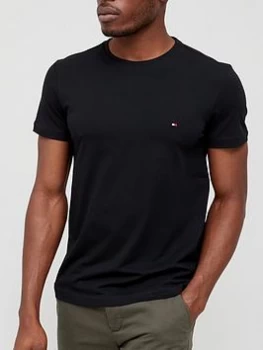 Image of Tommy Hilfiger Core Stretch Slim Fit T-Shirt - Black, Size S, Men