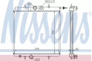 image of 63708A Nissens Radiator engine cooling