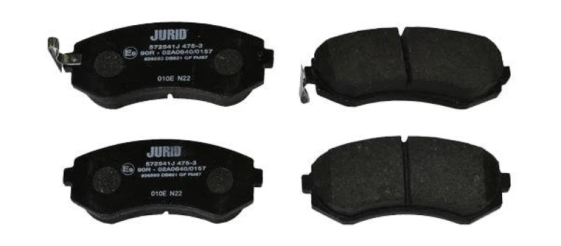 Image of JURID 572541J Brake pad set with acoustic wear warning, without accessories Brake Pad Set,disc brake (402)