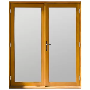 Image of Jeld-wen Kinsley Hardwood French Doors Golden Oak Finish - 4ft