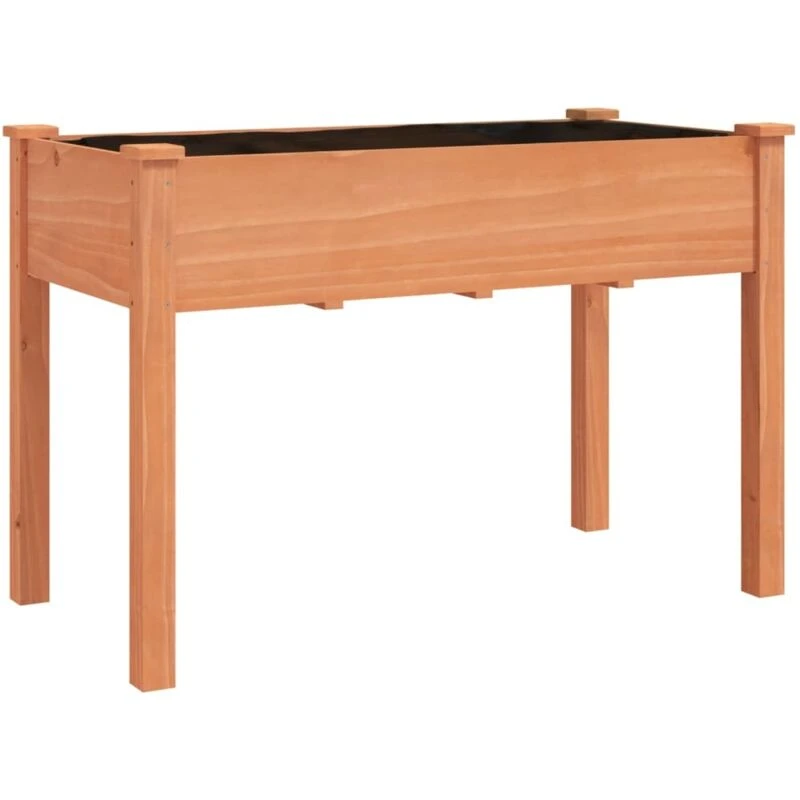 Image of VIDAXL Planter with Liner Brown 118x59x76cm Solid Wood Fir Vidaxl 8720845823931