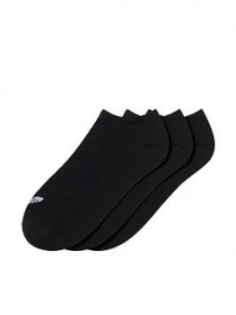 Image of Boys, adidas Trefoil Linear Sock 3 Pack, Black, Size 5.5-8