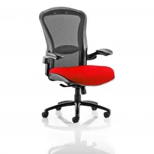 Image of Houston Heavy Duty Task Operator Chair Black Mesh Back Bespoke Seat In