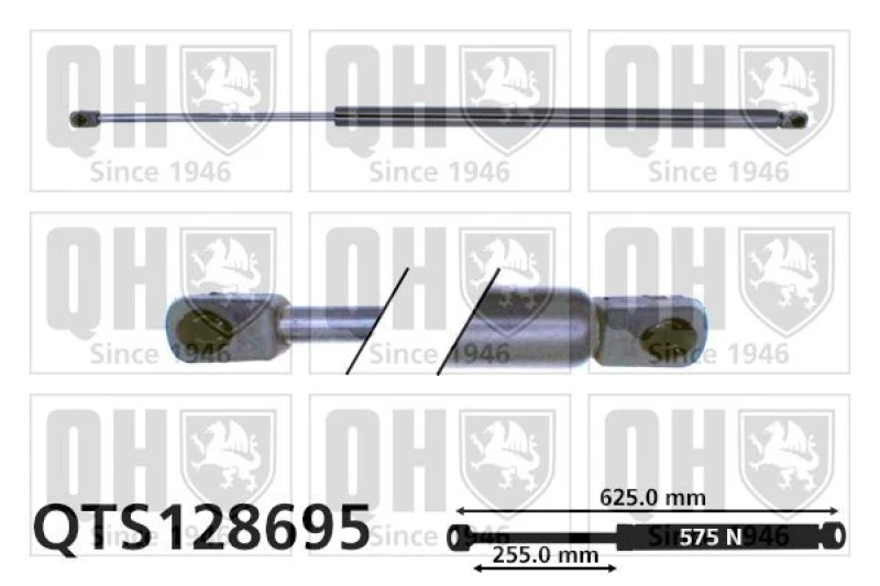 Image of QUINTON HAZELL Tailgate strut QUINTON HAZELL QTS128695