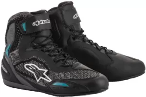 Image of Alpinestars Stella Faster 3 Rideknit Ladies Motorcycle Shoes, black-white-blue, Size 37 38 for Women, black-white-blue, Size 37 38 for Women