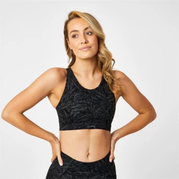Image of USA Pro Racer Back Sports Bra - Grey