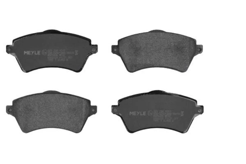 Image of MEYLE 025 236 1517 Brake pad set Front Axle, not prepared for wear warning indicator, Original Quality, with anti-squeak plate Brake Pad Set,disc bra