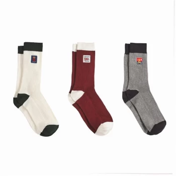 Image of Jack Wills Elmsfield Multipack Socks 3 Pack - Grey Marl