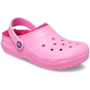 Image of Crocs Girls Kids Classic Fuzzy Lined Lightweight Clogs UK Size 11 (EU 28-29)