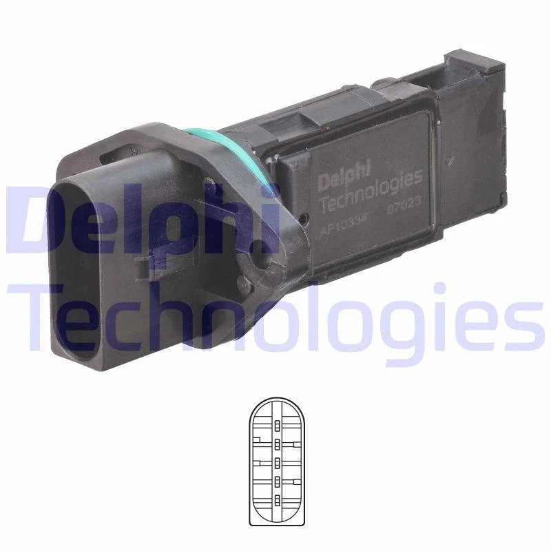 Image of DELPHI Mass air flow sensor DELPHI AF10334-12B1