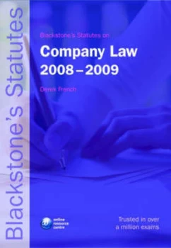 Image of Blackstones Statutes on Company Law 2008-2009 by Derek French Paperback
