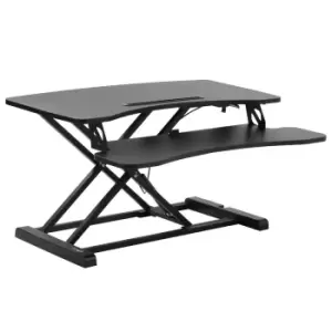 image of Vinsetto Standing Desk Converter Height Adjustable Office Table Sit & Stand Desk Black