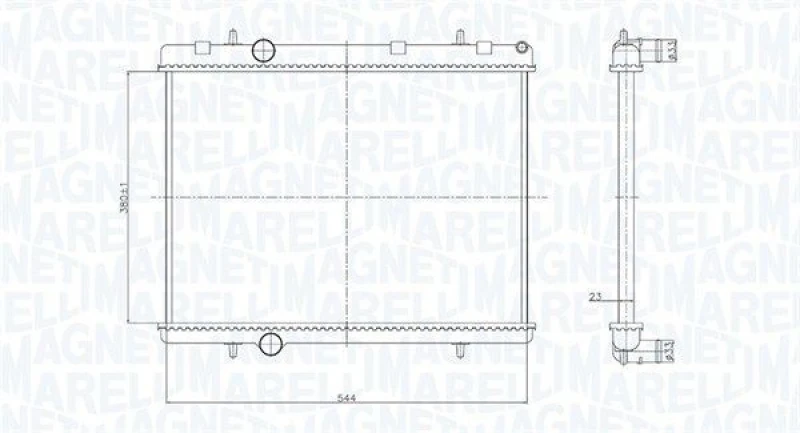 Image of MAGNETI MARELLI Engine radiator MAGNETI MARELLI 350213167800
