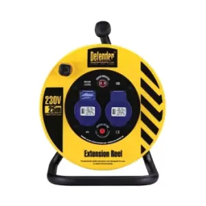 Image of Defender Light Industrial Reel 2-Way 25m - 230V 16A