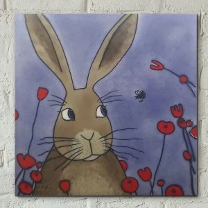 Image of Flight Of The Red Tailed Bee Wall Tile