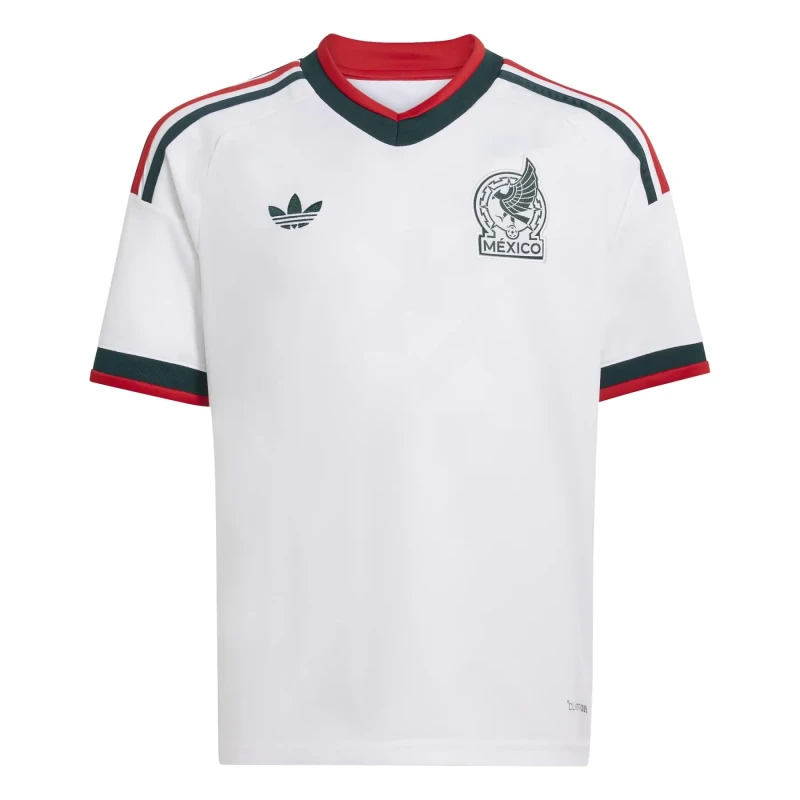Image of Adidas Mexico Kids Away Shirt Coupe du Monde 2026 Blanc Unisex 7/8 ans JZ0737
