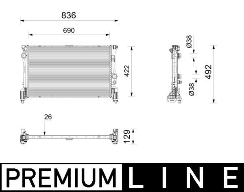 Image of Engine radiator MAHLE CR 2802 000P