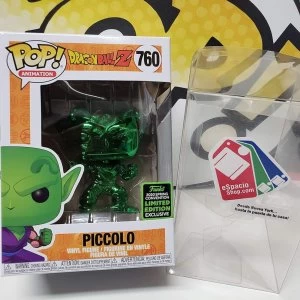 image of Funko Pop Dragon Ball Z Piccolo Green Chrome ECCC 2020 + Pop Protector