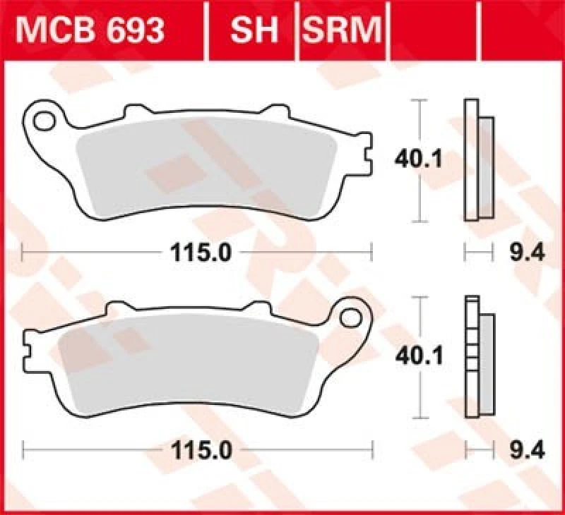 Image of TRW Lucas Brake pad MCB693