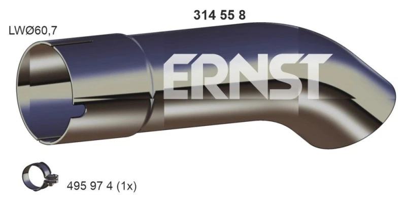 Image of Exhaust Pipe ERNST 332491