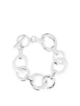 image of Mood Silver Plated Polished Link Bracelet