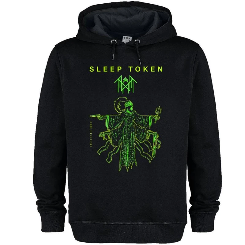 Image of Amplified Mens Sleep Token Bl Poster Hoodie in Black Size: Large Black Male L