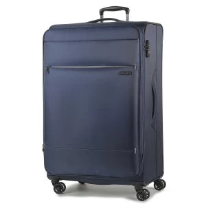 Image of Rock Deluxe-Lite Large 8 Wheel Spinner Navy Suitcase