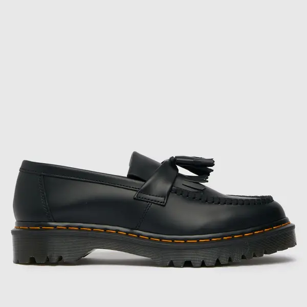 Image of Dr Martens Black Adrian Bex Smooth Leather Tassel Loafers Black Female 7 187585UK