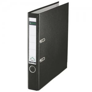 Image of Leitz Polypropylene Lever Arch File A4 52mm Black PK10