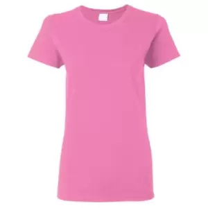 image of Gildan Ladies/Womens Heavy Cotton Missy Fit Short Sleeve T-Shirt (S) (Azalea)