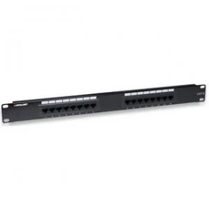 image of Intellinet Patch Panel Cat6 UTP 16-Port 1U Black