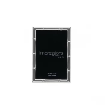 Image of 4" x 6" - Silver Colour Bamboo Shoot Photo Frame