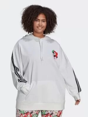 Image of adidas X Marimekko Hoodie (plus Size), Yellow, Size 1X, Women