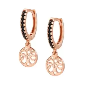 image of Nomination Chic & Charm Rose Gold Plated Tree of Life Earrings