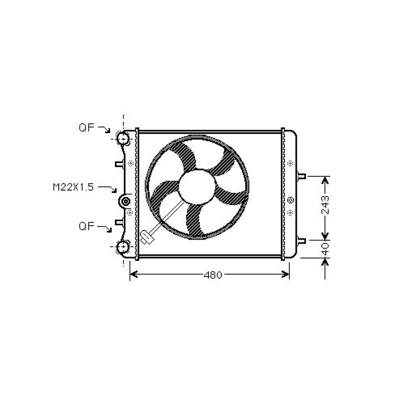 Image of Engine radiator DIEDERICHS DCM3567