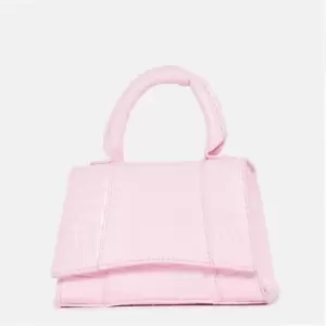 Missguided Faux Leather Zip Grab Bag - Pink