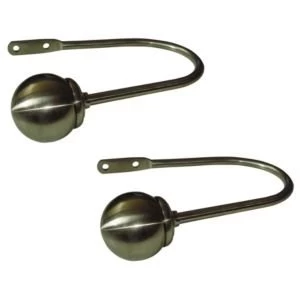 Image of Colours Athena Stainless Steel Effect Ball Curtain Hold Backs Pack of 2
