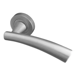 image of Jedo Garda Door Handle on Round Rose