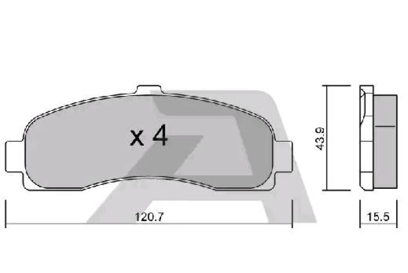 Image of AISIN Brake pad set AISIN BPNI-1914